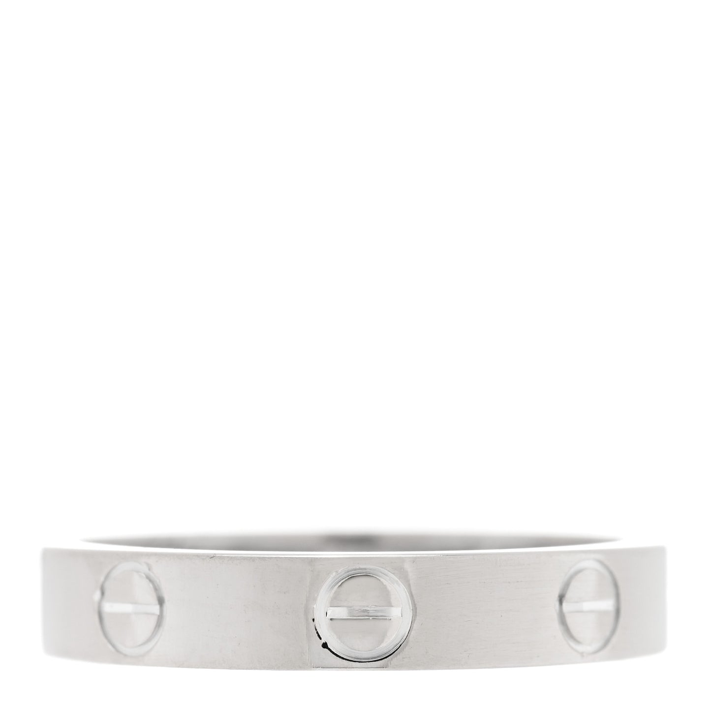 18K White Gold 3.5mm LOVE Wedding Band Ring 54 6.75