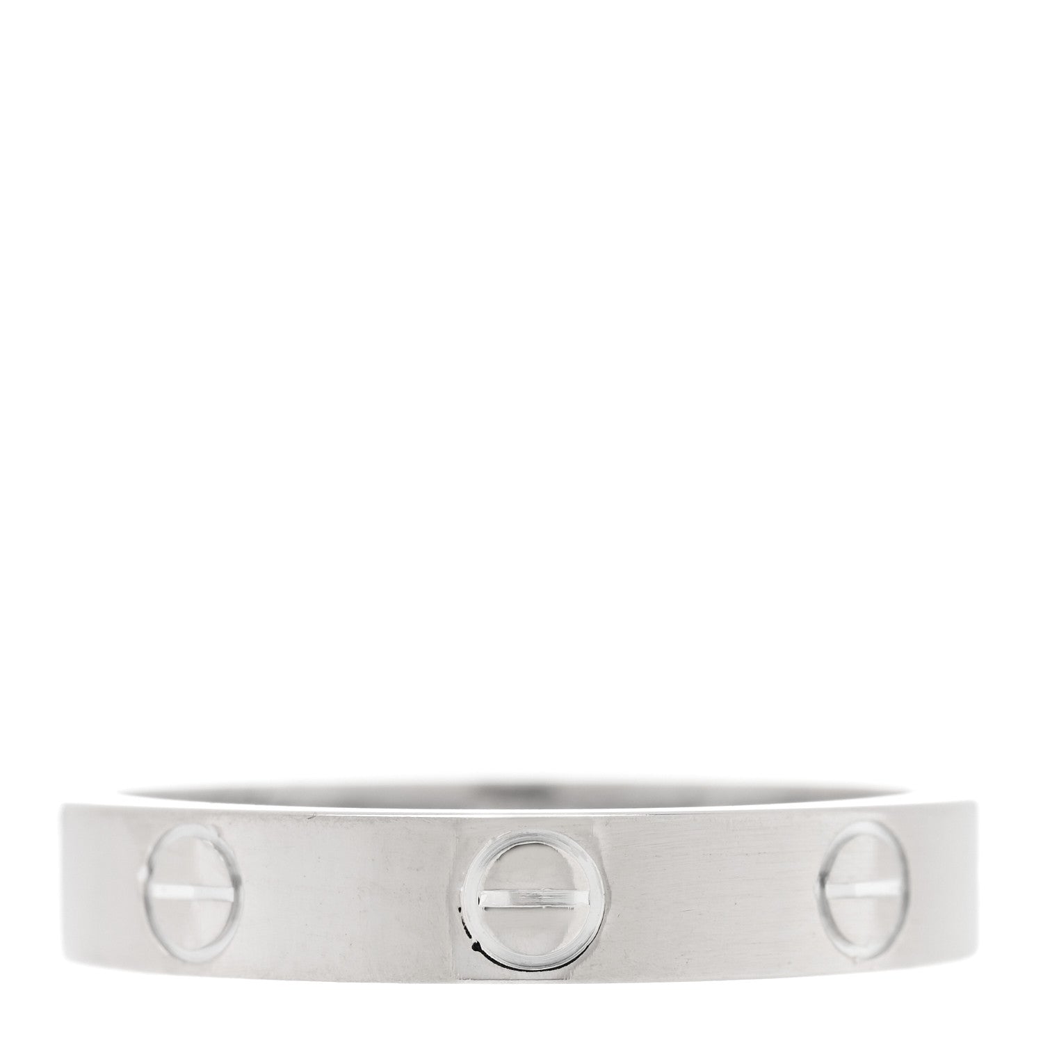 Cartier 18K White Gold 3.5mm LOVE Wedding Band Ring 54 6.75 1 of 5