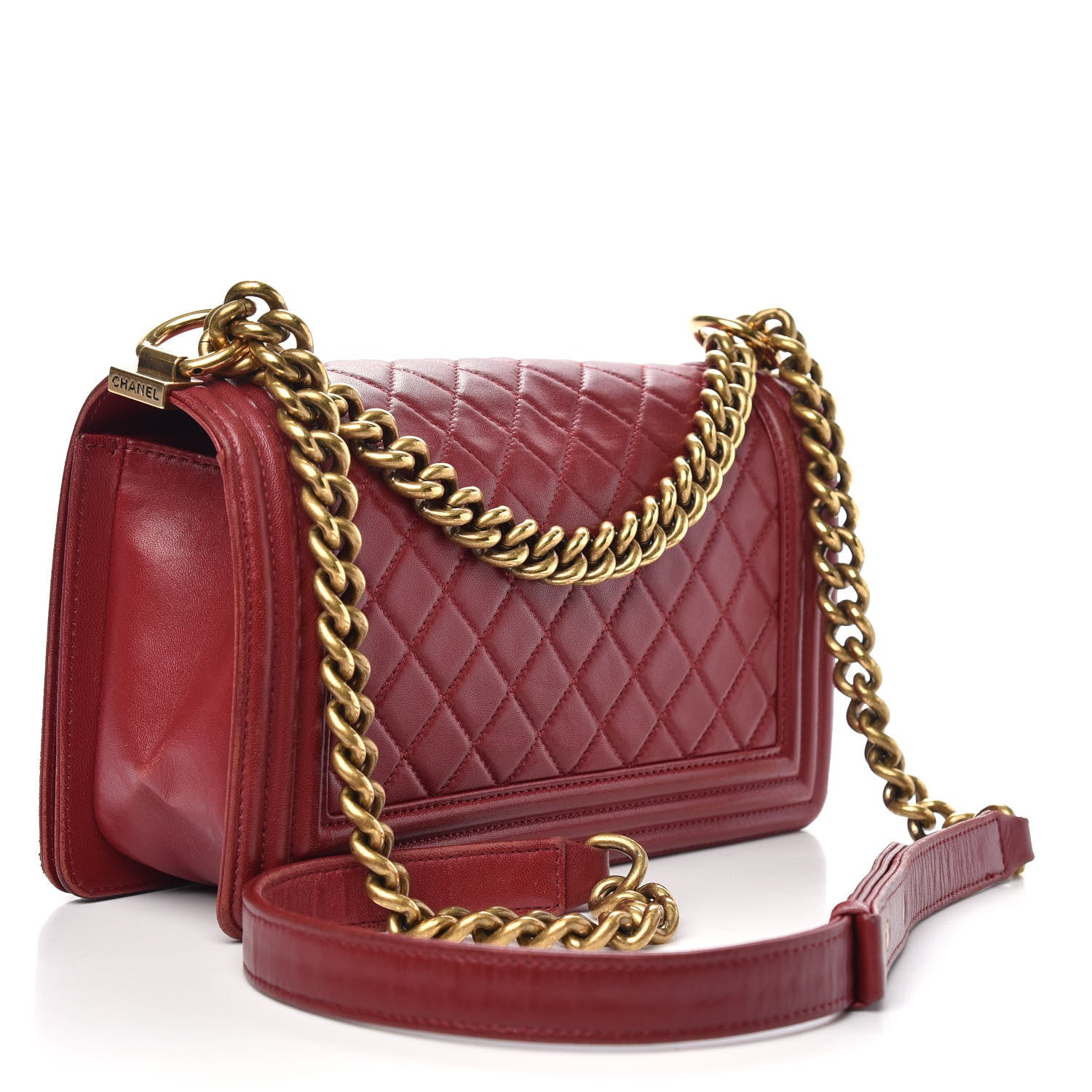 Chanel Lambskin Quilted Medium Boy Flap Red 3 of 16