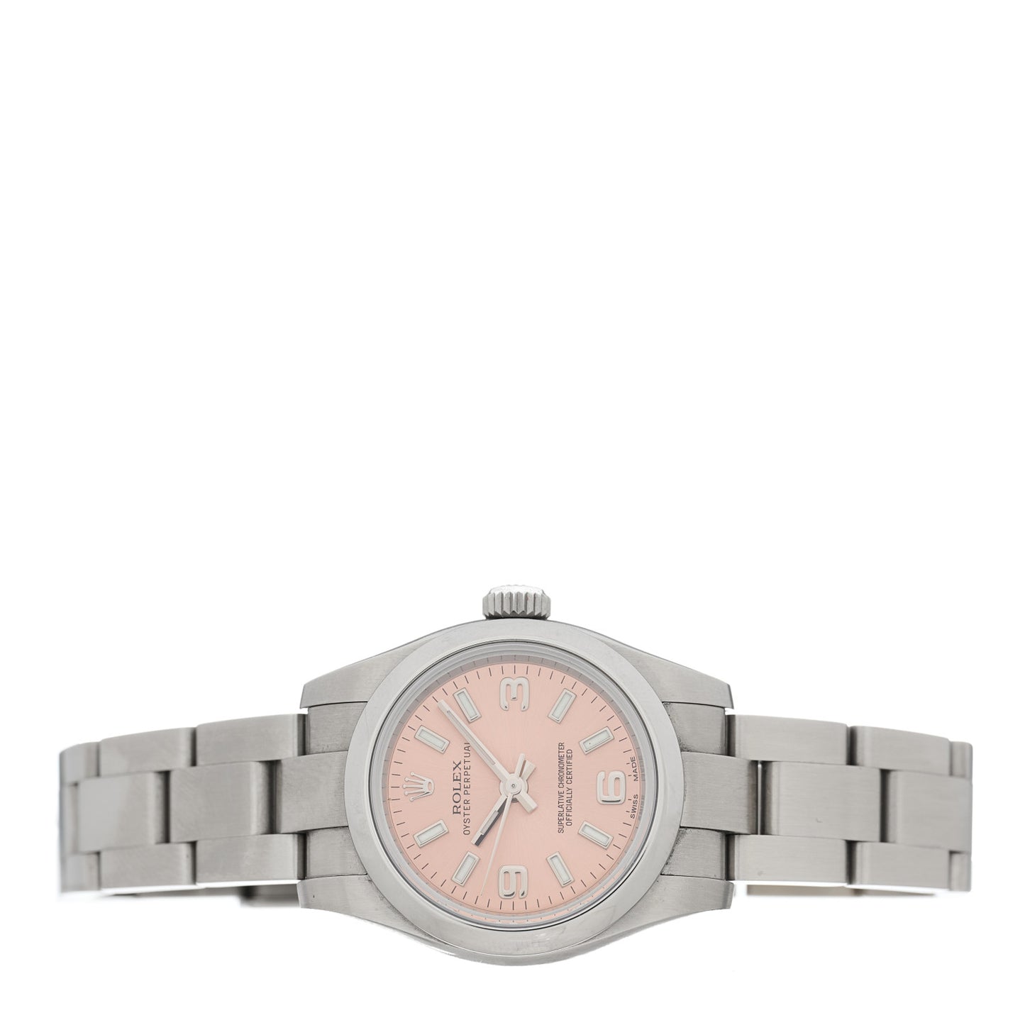 Stainless Steel 26mm Oyster Perpetual Watch Pink 176200