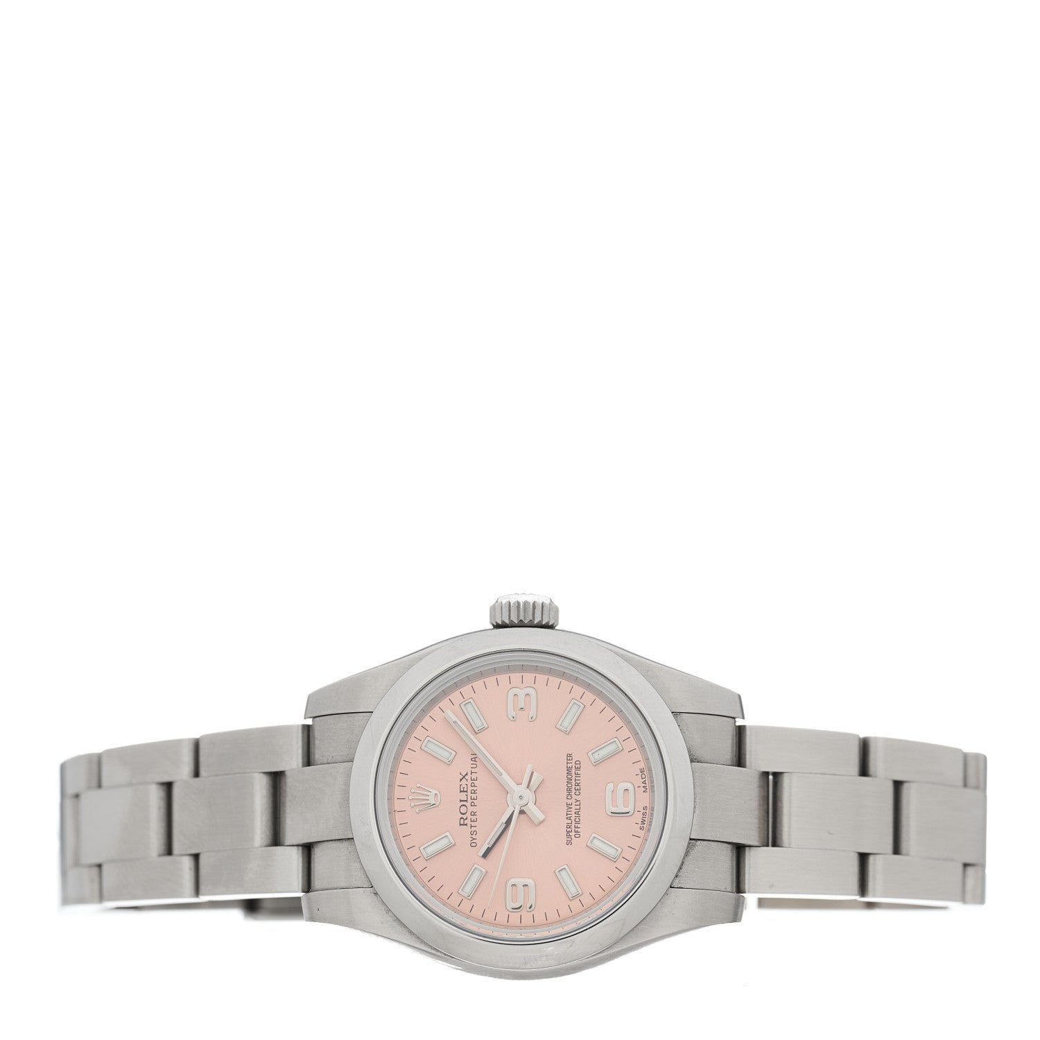 Rolex Stainless Steel 26mm Oyster Perpetual Watch Pink 176200 2 of 5