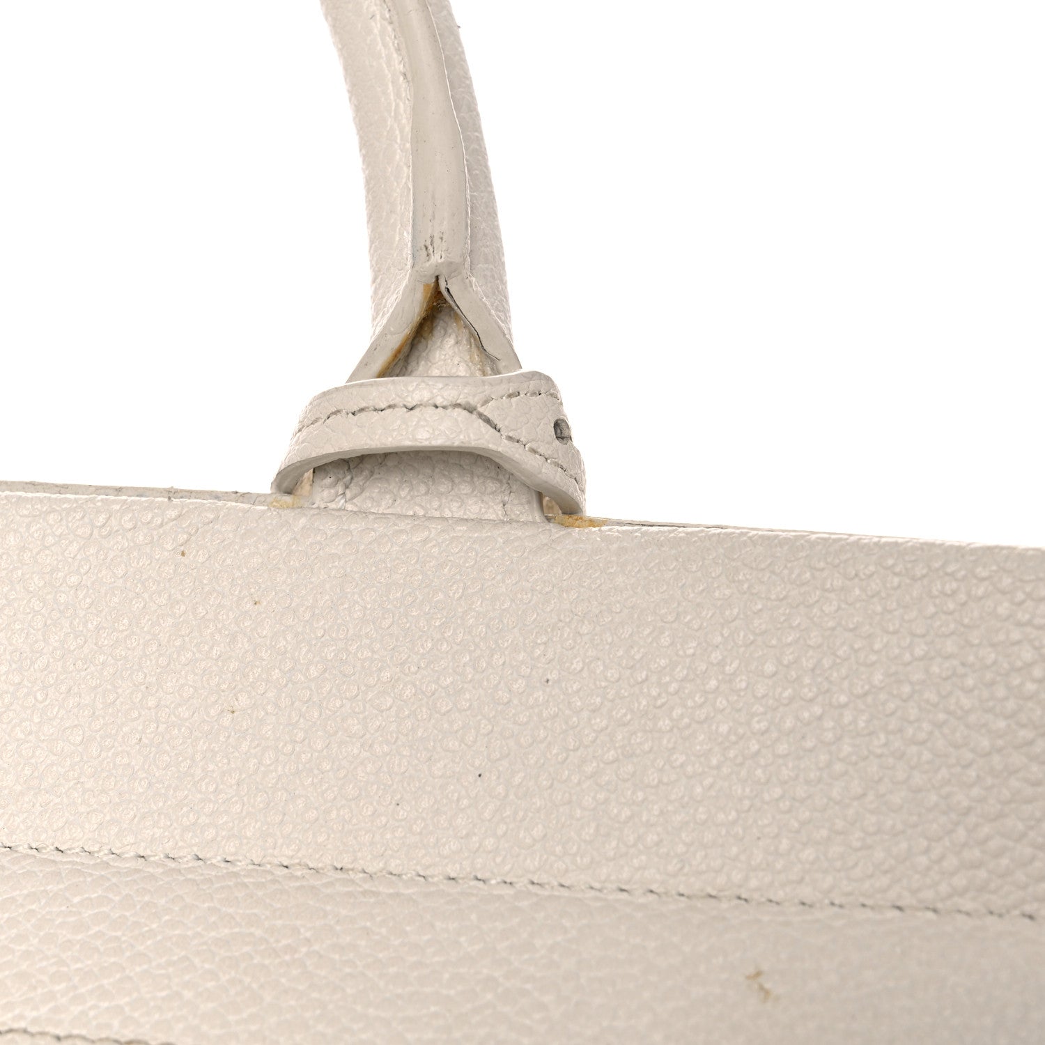 Saint Laurent Grained Calfskin Small Rive Gauche White 32 of 35