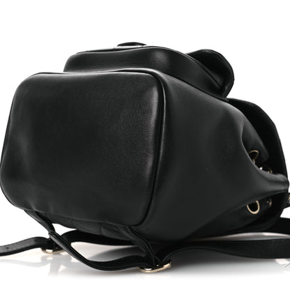 Chanel Lambskin Quilted Small Duma Drawstring Backpack Black 10 of 13