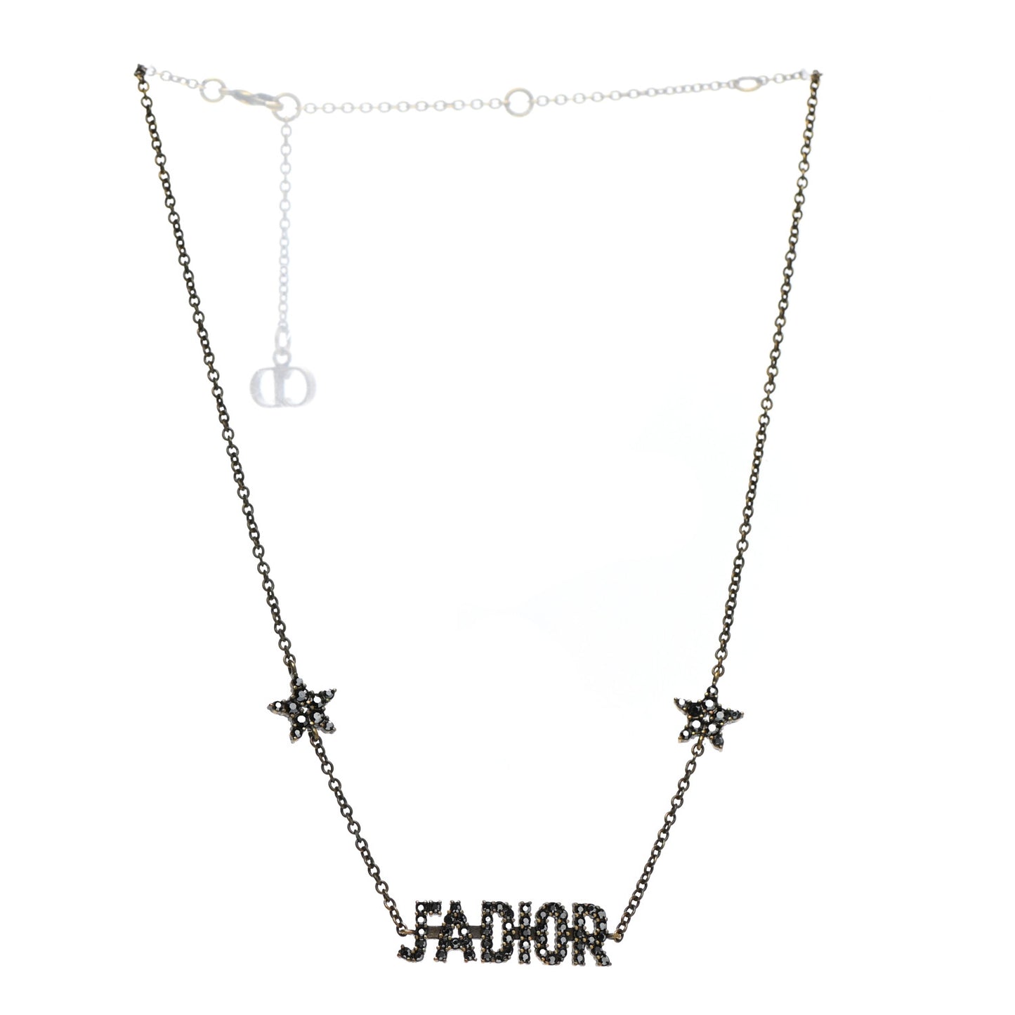 Metal Crystal J'Adior Choker Necklace Black