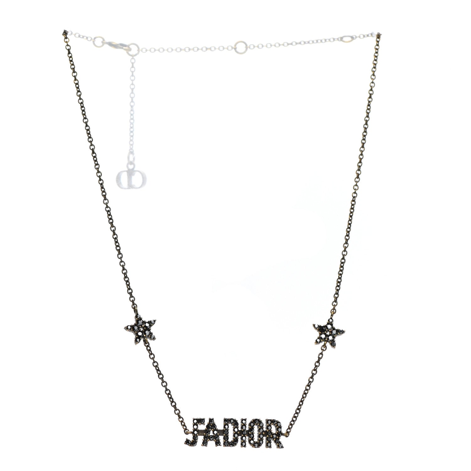 Christian Dior Metal Crystal J'Adior Choker Necklace Black 3 of 6