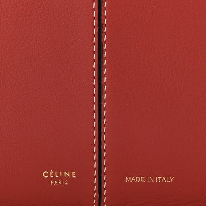 Celine Supple Natural Calfskin Tri-Fold Clutch Red 6 of 10