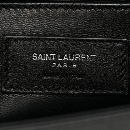 Saint Laurent Grain De Poudre Medium Classic Monogram Kate Satchel Black 6 of 12