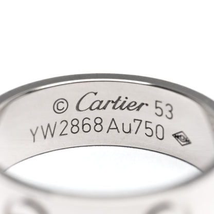Cartier 18K White Gold 5.5mm LOVE Ring 53 6.25 4 of 5