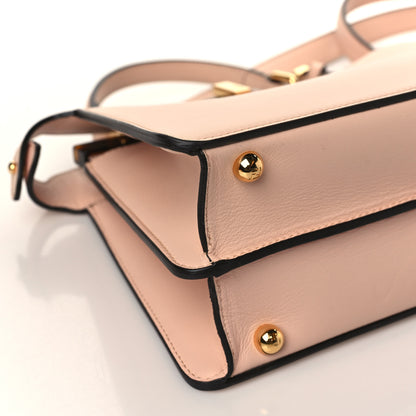 Fendi Vitello Seta Shiny Nappa Plexiglass Small Peekaboo I SEE U Satchel Light Rose 8 of 9