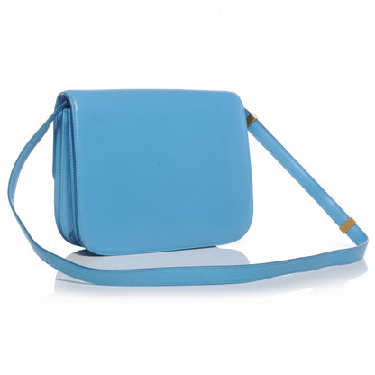 Celine Smooth Calfskin Medium Classic Box Flap Bag Light Blue 3 of 8