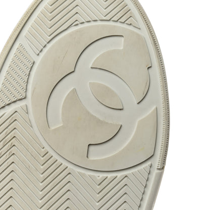 Chanel Calfskin CC Womens Sneakers 38.5 White 9 of 10