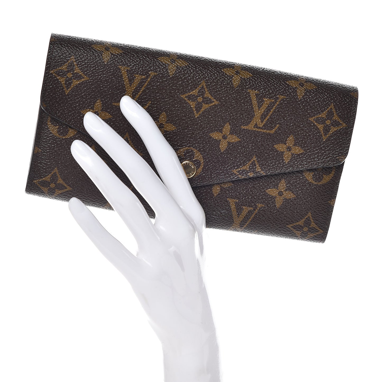 Monogram Sarah Wallet NM Coquelicot