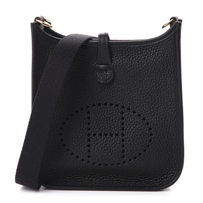 Hermes Taurillon Clemence Evelyne TPM Black 1 of 11