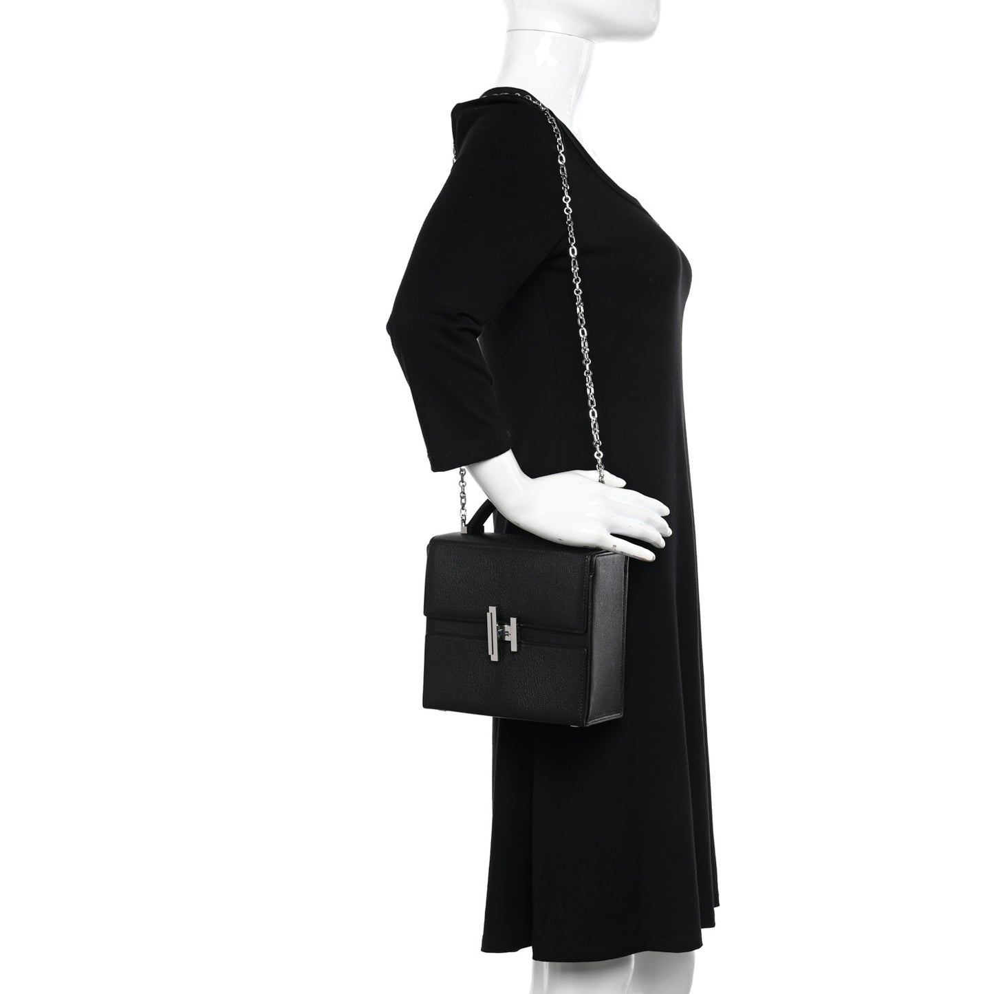 Chevre Chamkila Cinhetic Boxy Top Handle Bag Black