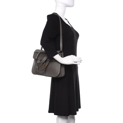 Hermes Taurillon Clemence Halzan 31 GM Etain 2 of 9