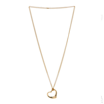 Tiffany 18K Yellow Gold 36mm Elsa Peretti Open Heart Mesh Necklace 3 of 4