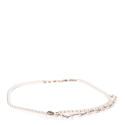 Chanel Pearl Crystal CC Logo Belt 80 Gold 2 of 3