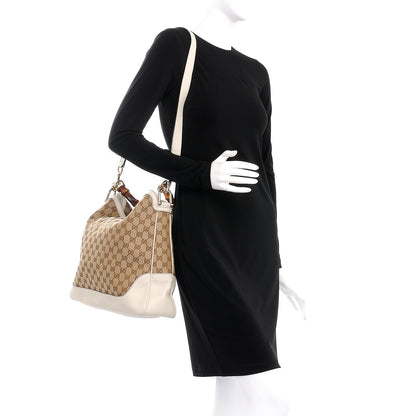 Gucci Monogram Medium Diana Bamboo Shoulder Bag Off White 2 of 14