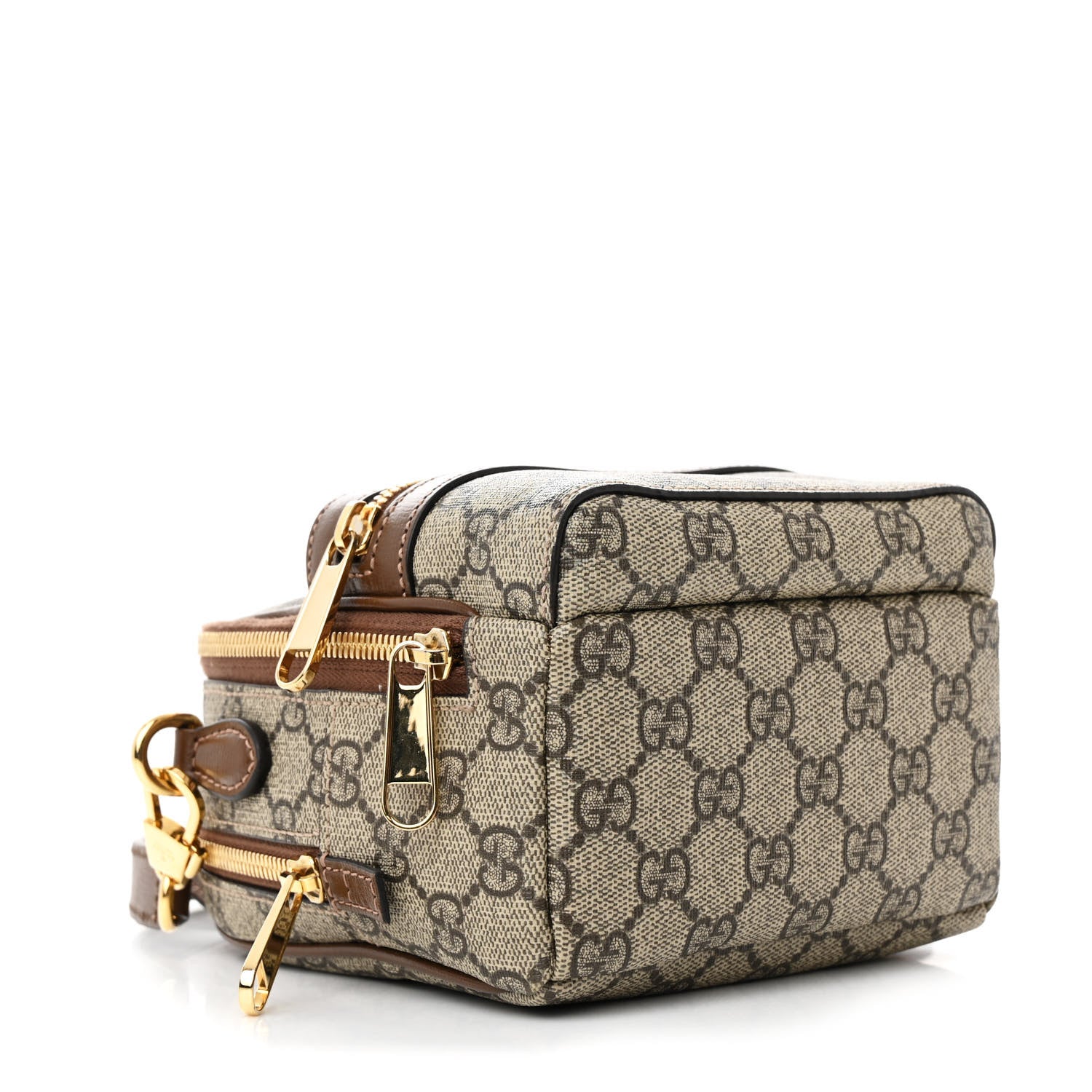 Gucci GG Supreme Monogram Azalea Calfskin Retro Interlocking G Multi-Function Bag Beige Ebony Brown Sugar 4 of 11