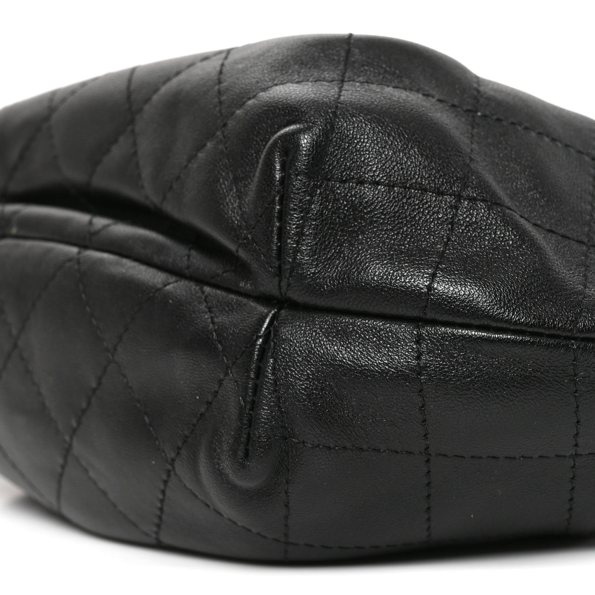 Chanel Lambskin Plexiglass Tortoise Shell Quilted Mini Pouch Black 10 of 10