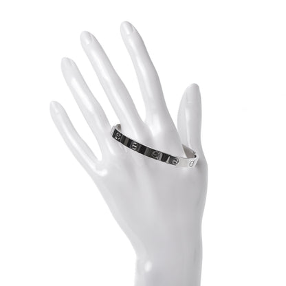 Cartier 18K White Gold LOVE Cuff Bracelet 18 1 of 5