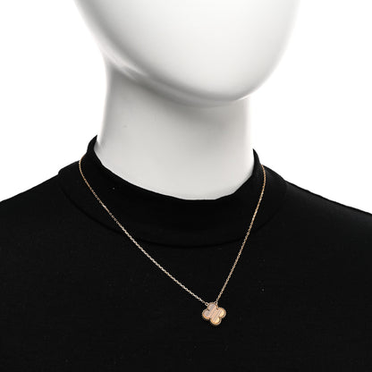 Van Cleef & Arpels 18K Yellow Gold Tiger Eye Vintage Alhambra Pendant Necklace 2 of 5