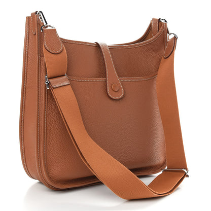Hermes Taurillon Clemence Evelyne III GM Gold 3 of 9