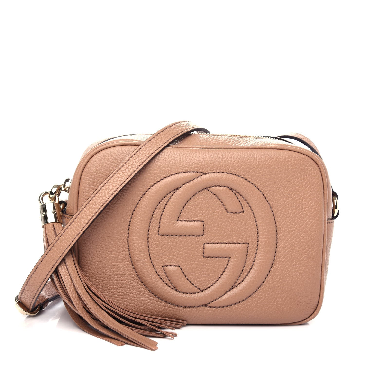 Gucci Pebbled Calfskin Small Soho Disco Bag Rose Beige 1 of 10