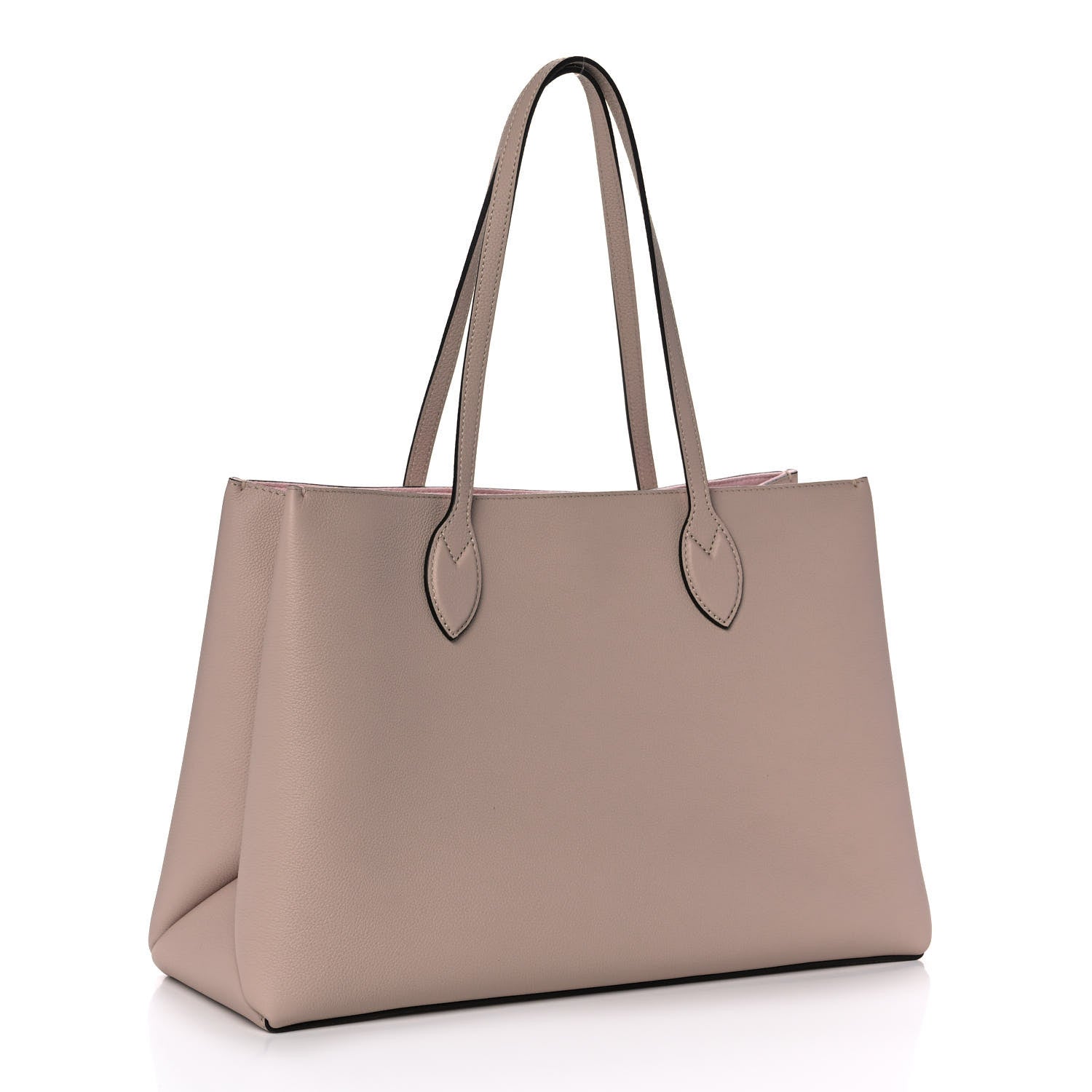 Louis Vuitton Grained Calfskin Lockme Shopper Greige 3 of 10
