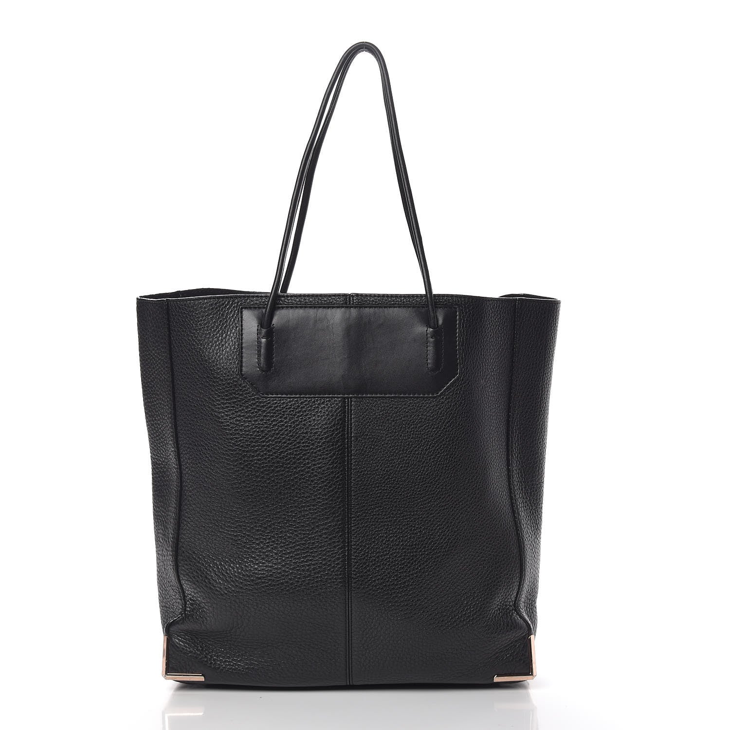 Alexander Wang Pebbled Calfskin Large Prisma Skeletal Tote Black Rose Gold Hardware 3 of 25