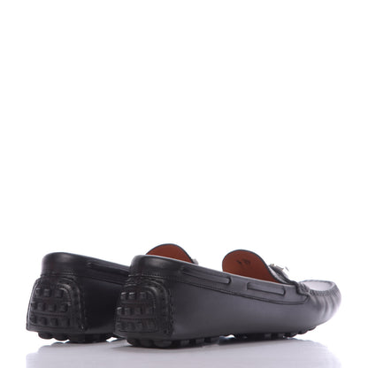 Hermes Calfskin Irving Driving Moccasin Loafers 37 Black 4 of 12