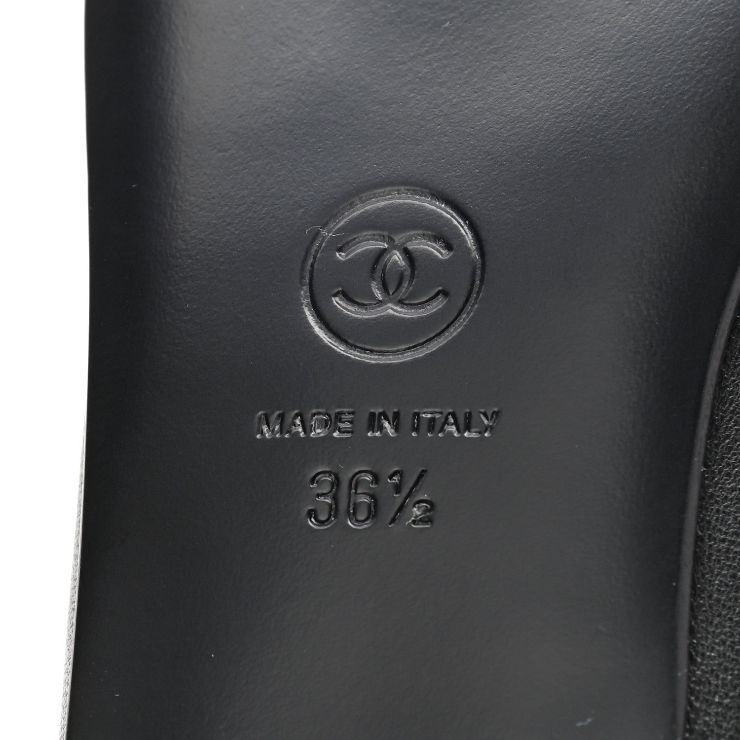 Chanel Lambskin Patent Cap Toe Ballerina Flats 36.5 Black 7 of 8