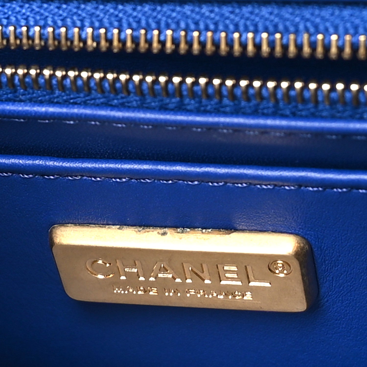 Chanel Snakeskin Mini Rectangular Flap Blue 6 of 9