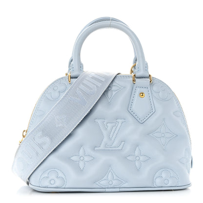 Louis Vuitton Calfskin Bubblegram Alma BB Ice Blue 1 of 10