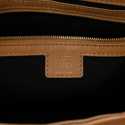 Fendi Nappa FF 1974 Embossed Baguette Miele Scuro 6 of 11