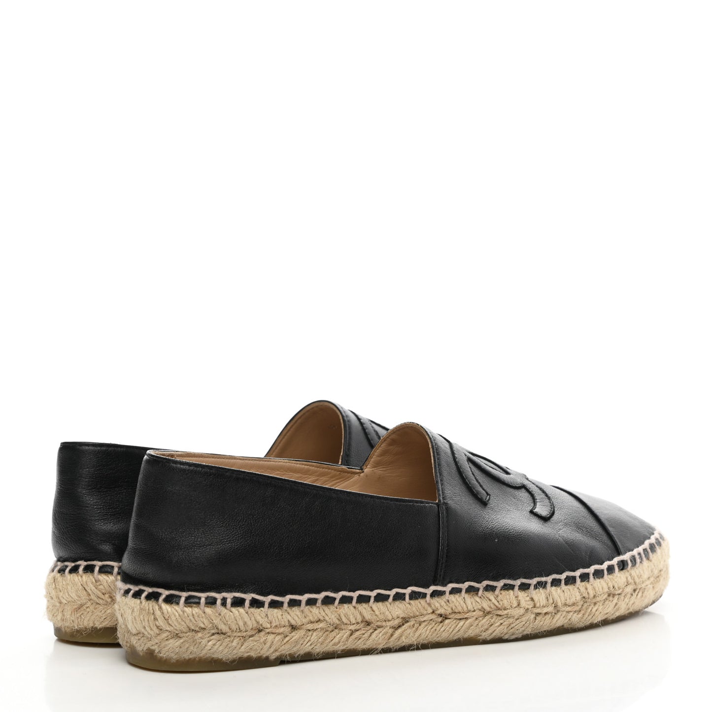 Lambskin CC Espadrilles 38 Black