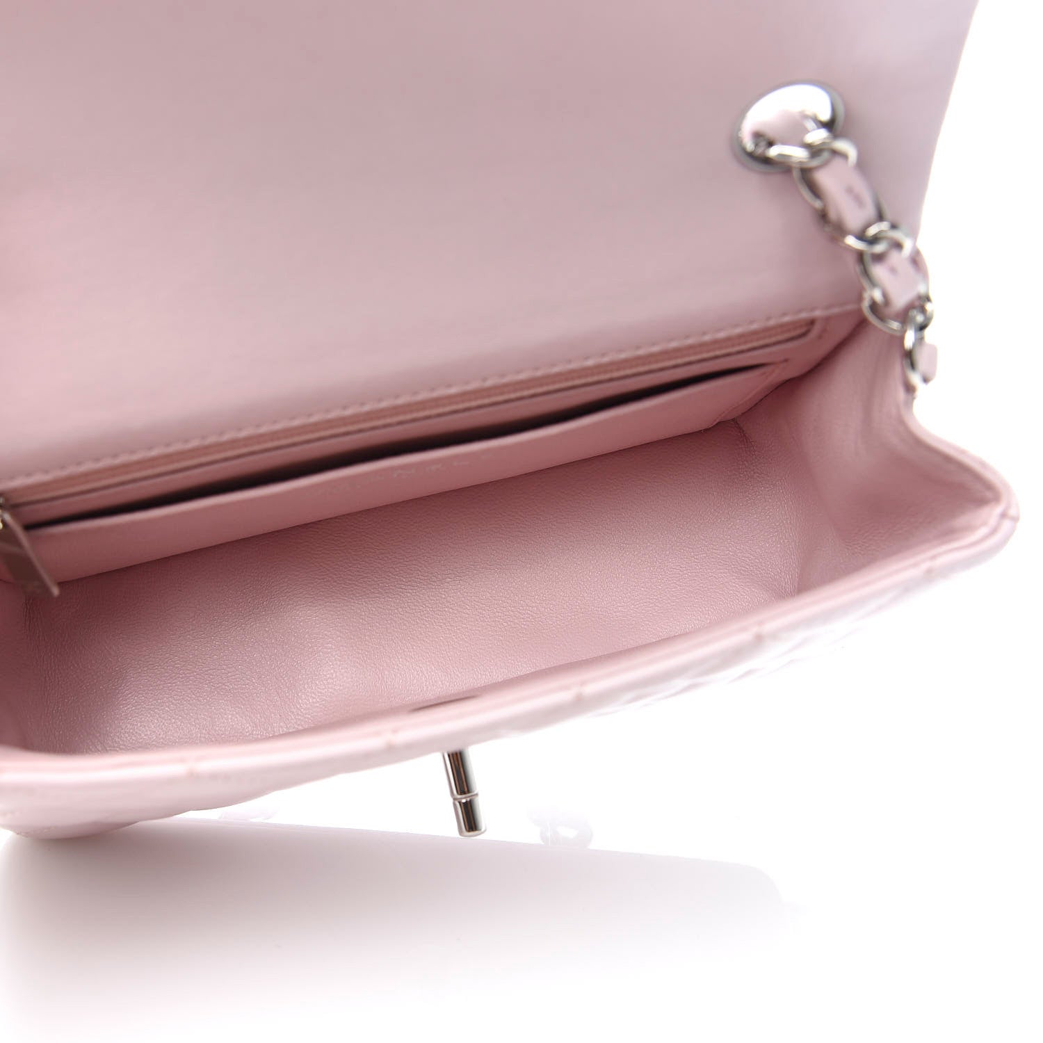 Chanel Lambskin Quilted Mini Rectangular Flap Light Pink 5 of 11