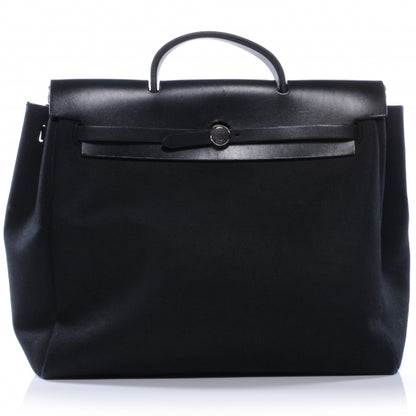 Hermes Toile Vache Calfskin Herbag 39 MM Black 1 of 8