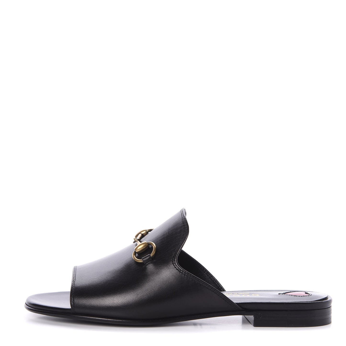 Malaga Kid Horsebit Slide Sandals 35 Black