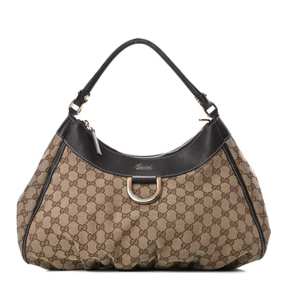 Gucci Monogram Large D Gold Hobo Dark Brown 1 of 21