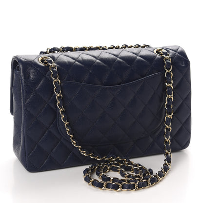 Chanel Caviar Quilted Medium Double Flap Navy 3 of 11