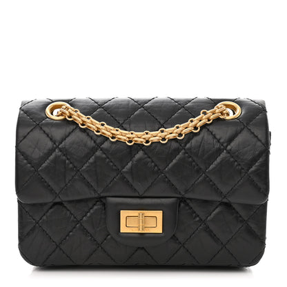 Chanel Aged Calfskin Quilted 2.55 Reissue Mini Flap Black 1 of 11