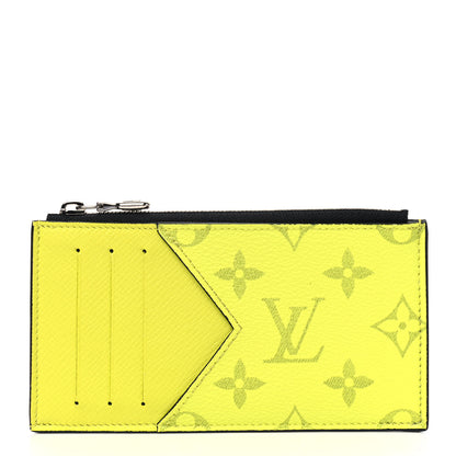 Louis Vuitton Monogram Taiga Coin Card Holder Yellow 1 of 4