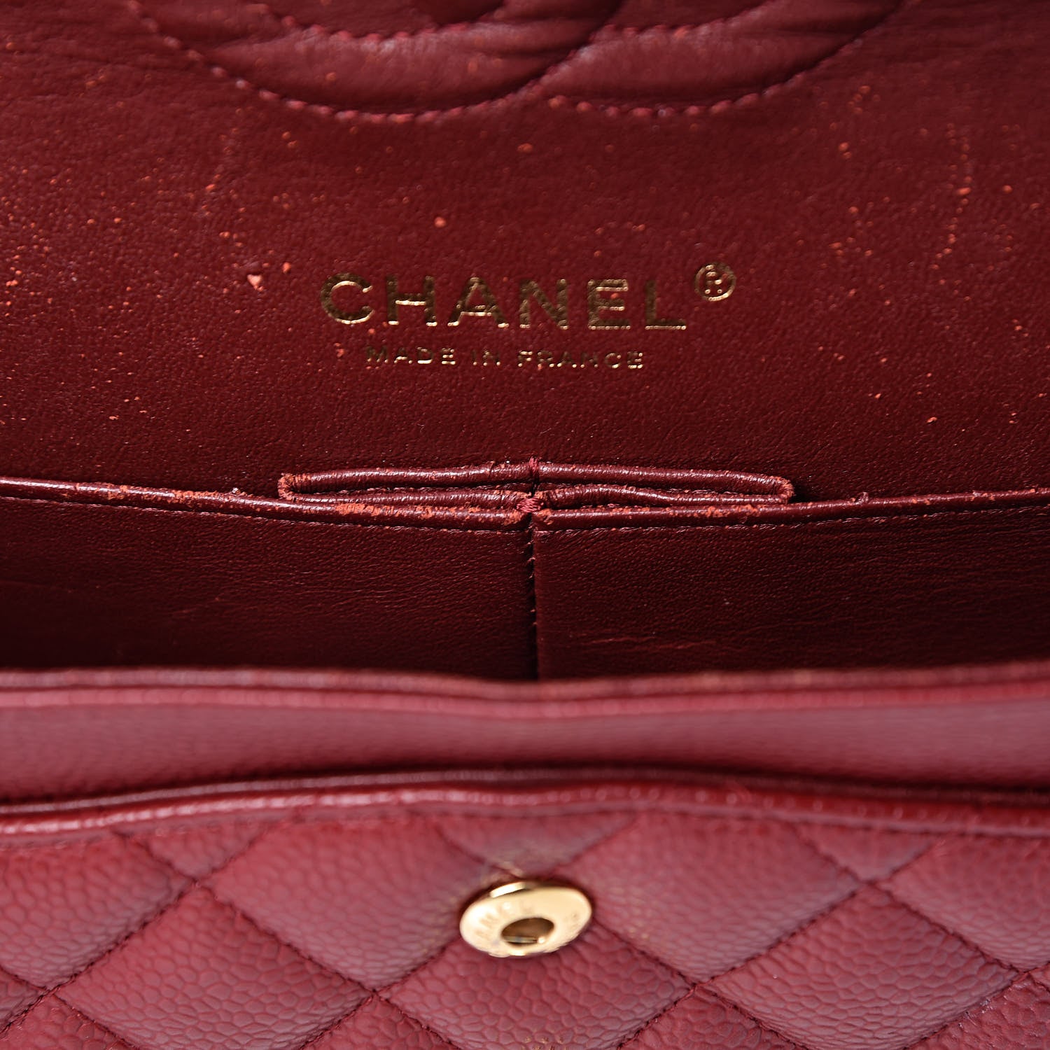 Chanel Caviar Quilted Medium Double Flap Red 7 of 16