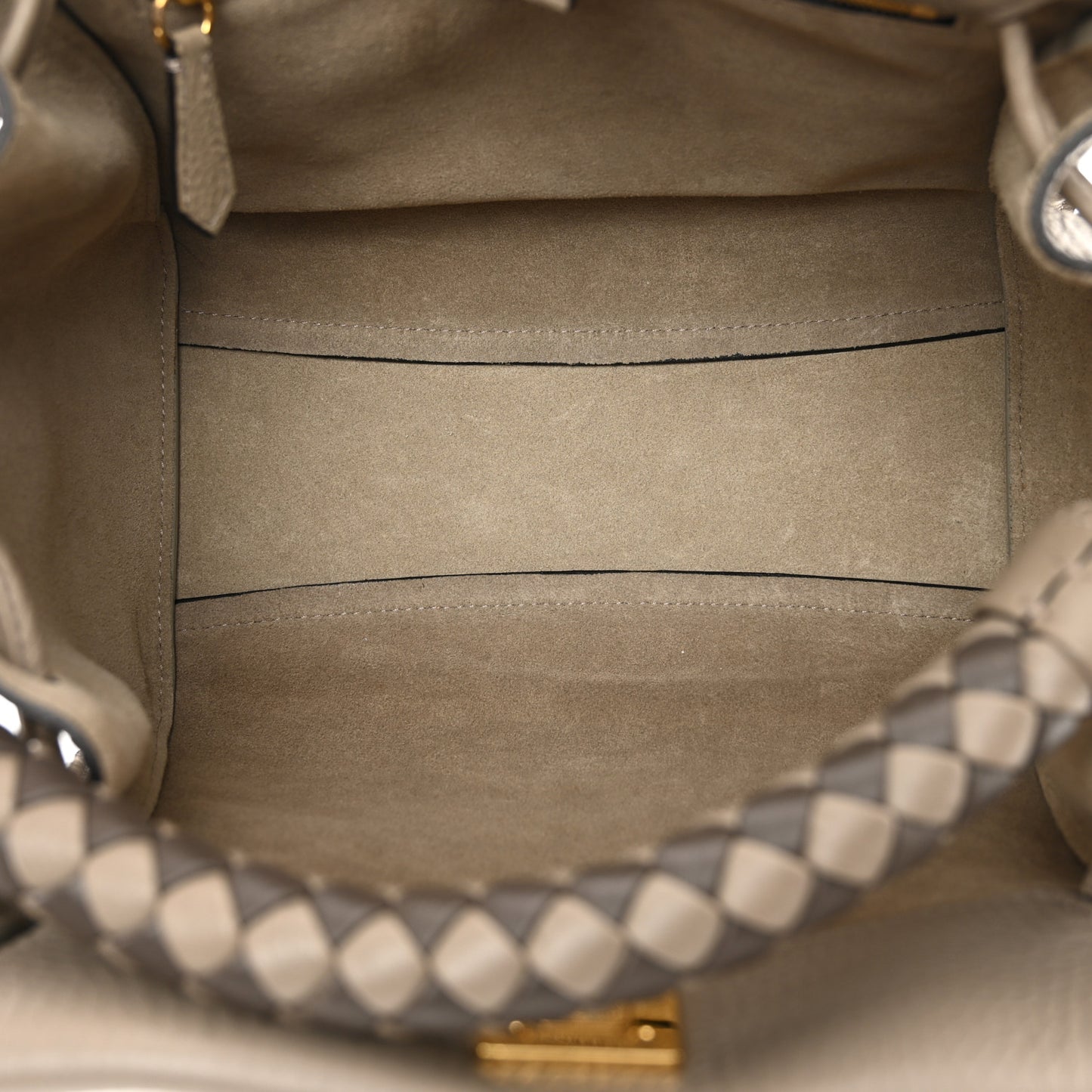 Heavy Grain Small Iris Tote Powder Grey Dark Clay