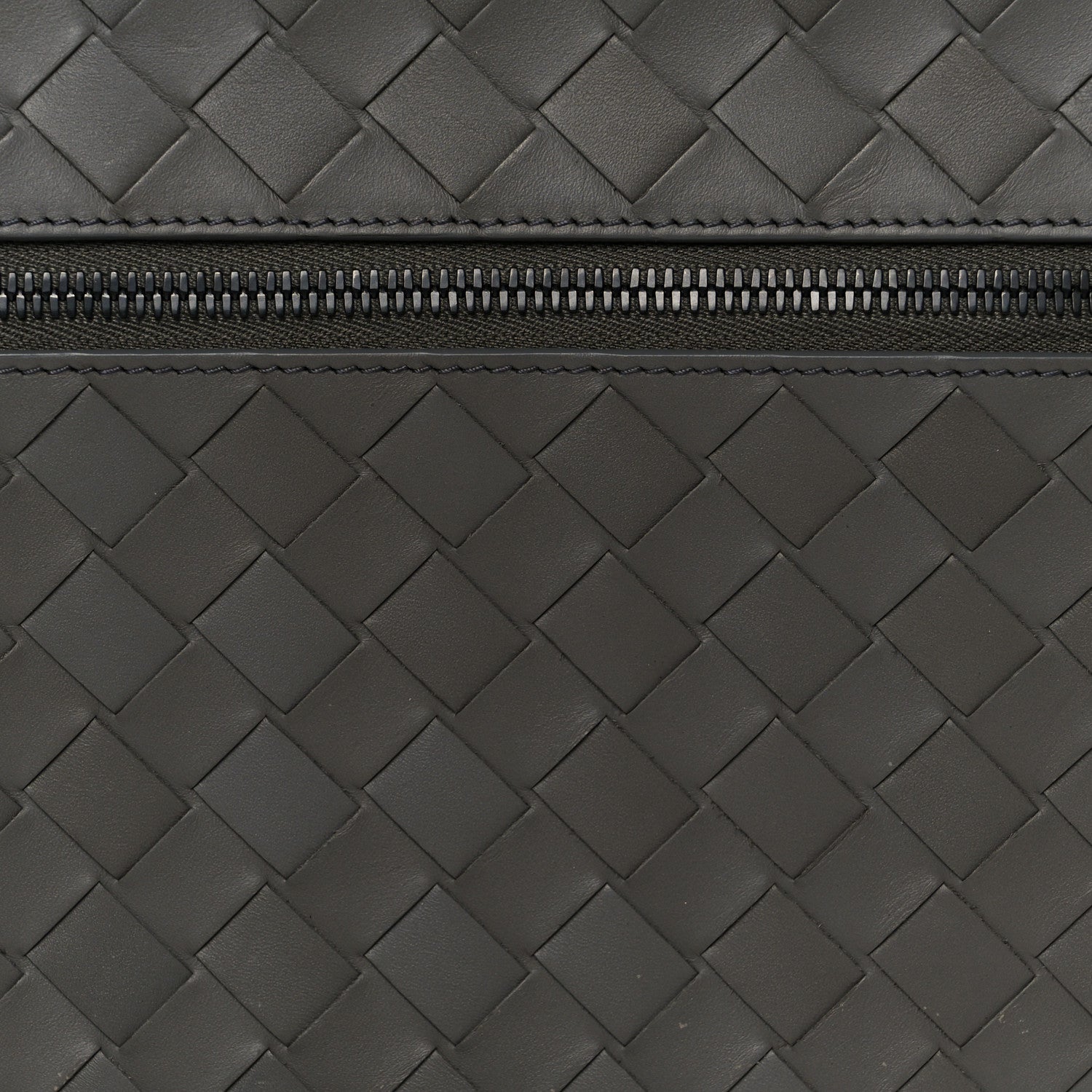 Bottega Veneta Calfskin Intrecciato Small Document Case Grey 8 of 8