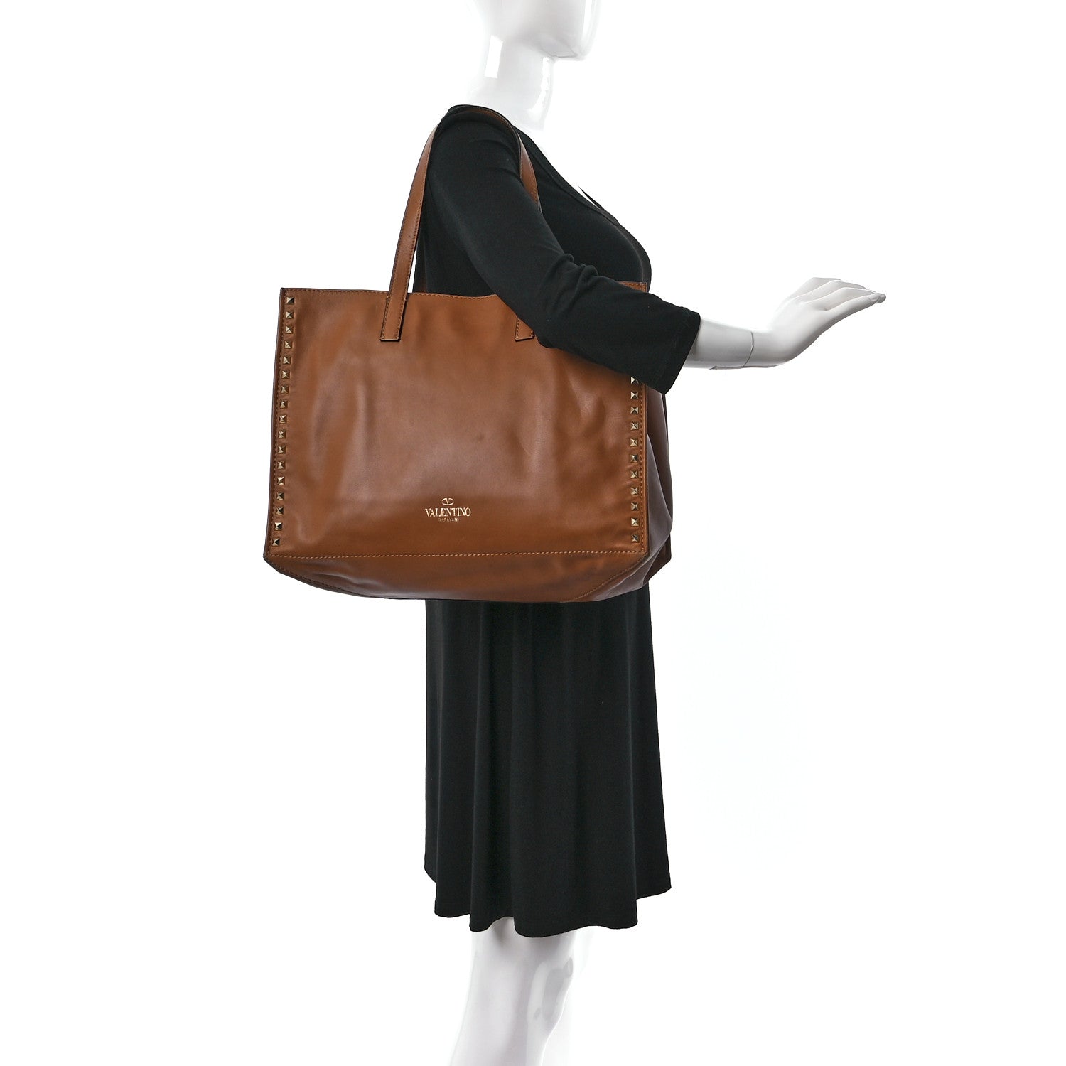 Valentino Garavani Nappa Medium Rockstud Soft Tote Light Cuir 2 of 11