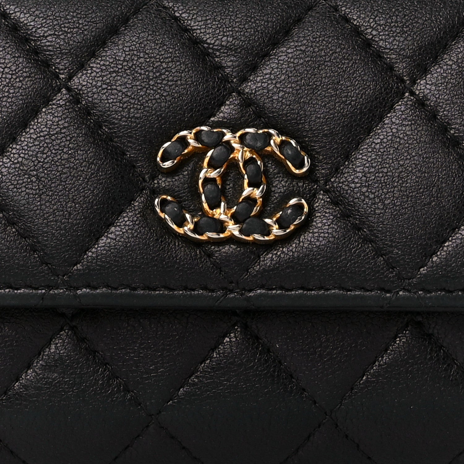Chanel Lambskin Quilted Medium Chanel 19 Flap Wallet Black 9 of 12