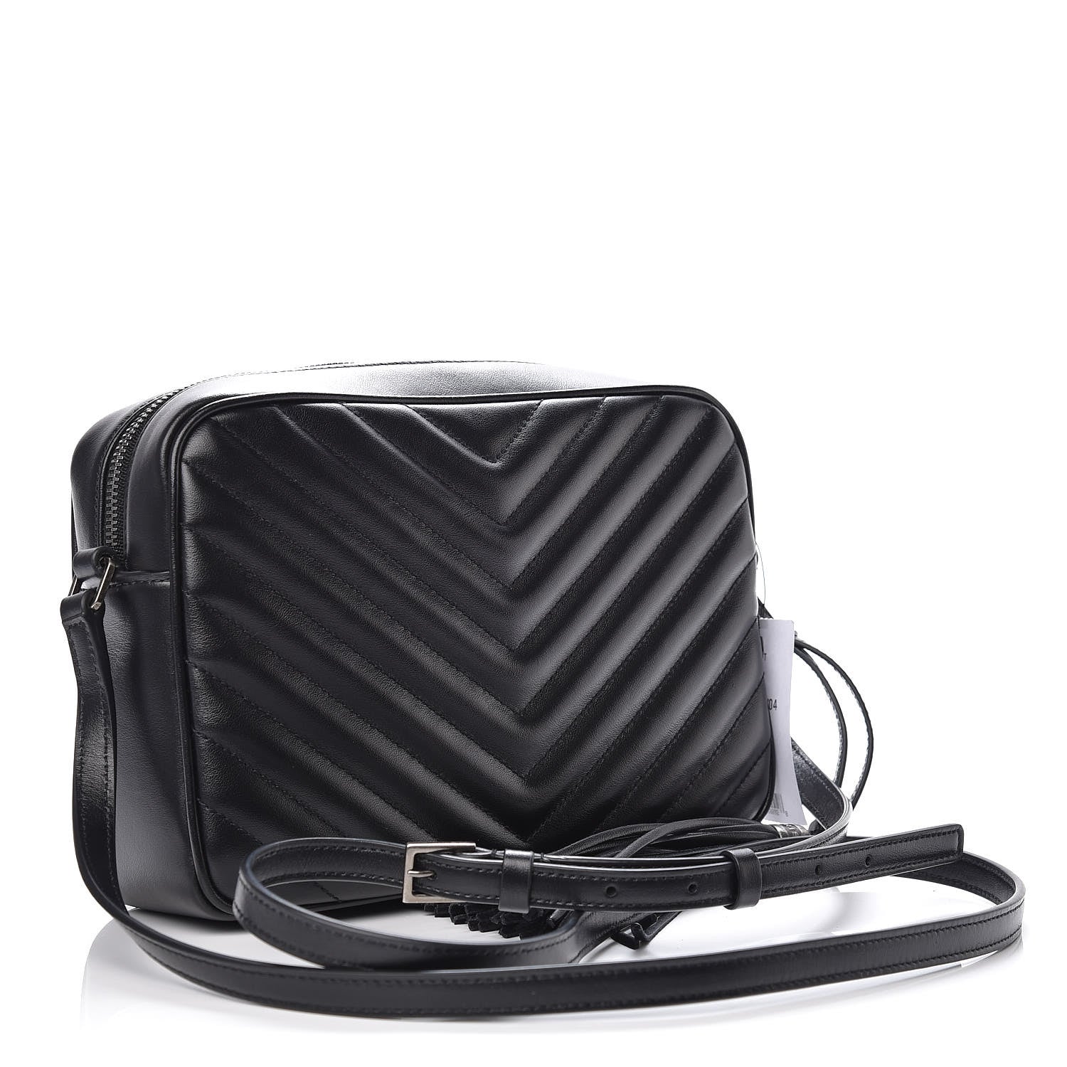 Saint Laurent Calfskin Matelasse Monogram Lou Camera Bag Black 3 of 10