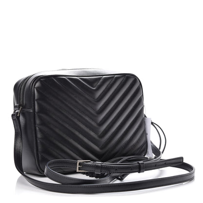 Saint Laurent Calfskin Matelasse Monogram Lou Camera Bag Black 3 of 10
